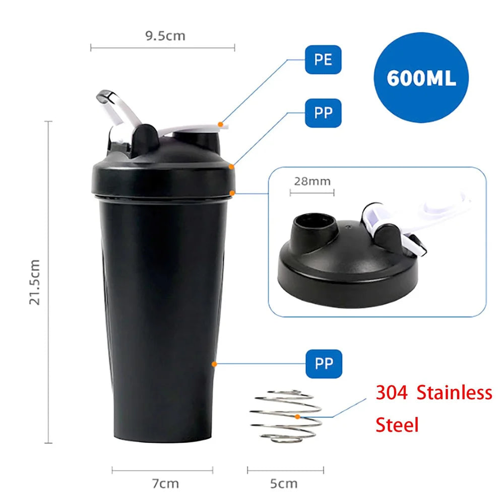 1pc Shaker Bottle 600ml