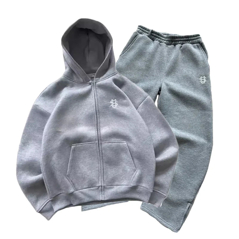 Streetwear Hoodie Sets Mens